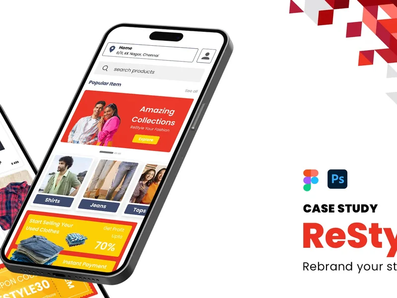 ReStyle UX Case Study Used Clothes Selling App — We Define Net