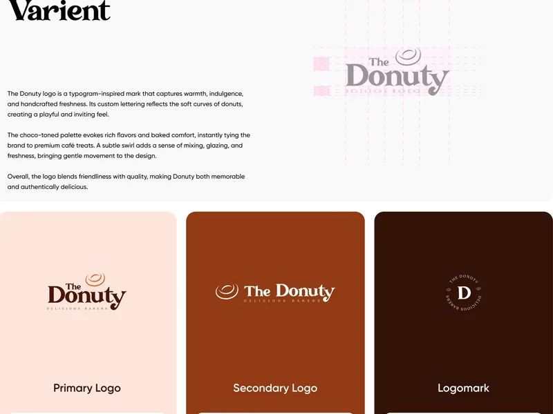 The Donuty Donut Cafe Bakery Brand Identity — We Define Net