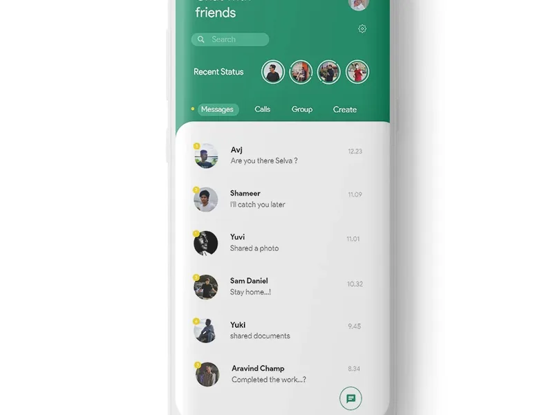 WhatsApp UI Redesign — We Define Net